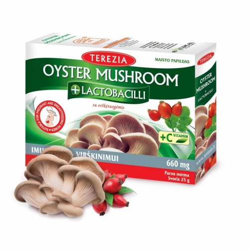 OYSTER MUSHROOM + LACTOBACILLI 60 CAPSULES OYSTER MUSHROOM + LACTOBACILLI 60 CAPSULES