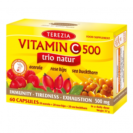 TEREZIA NATUR TRIO vitaminas C 500 mg 60 KAPS