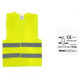 SAFETY VEST YELLOW SV-01 ar sertifikātu