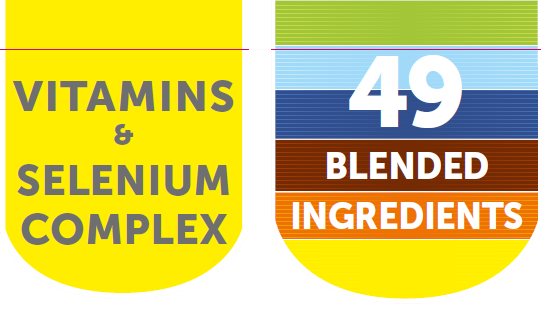 49 sources blend - unique balanced vibracell namedsport formula. emedical quality food supplements