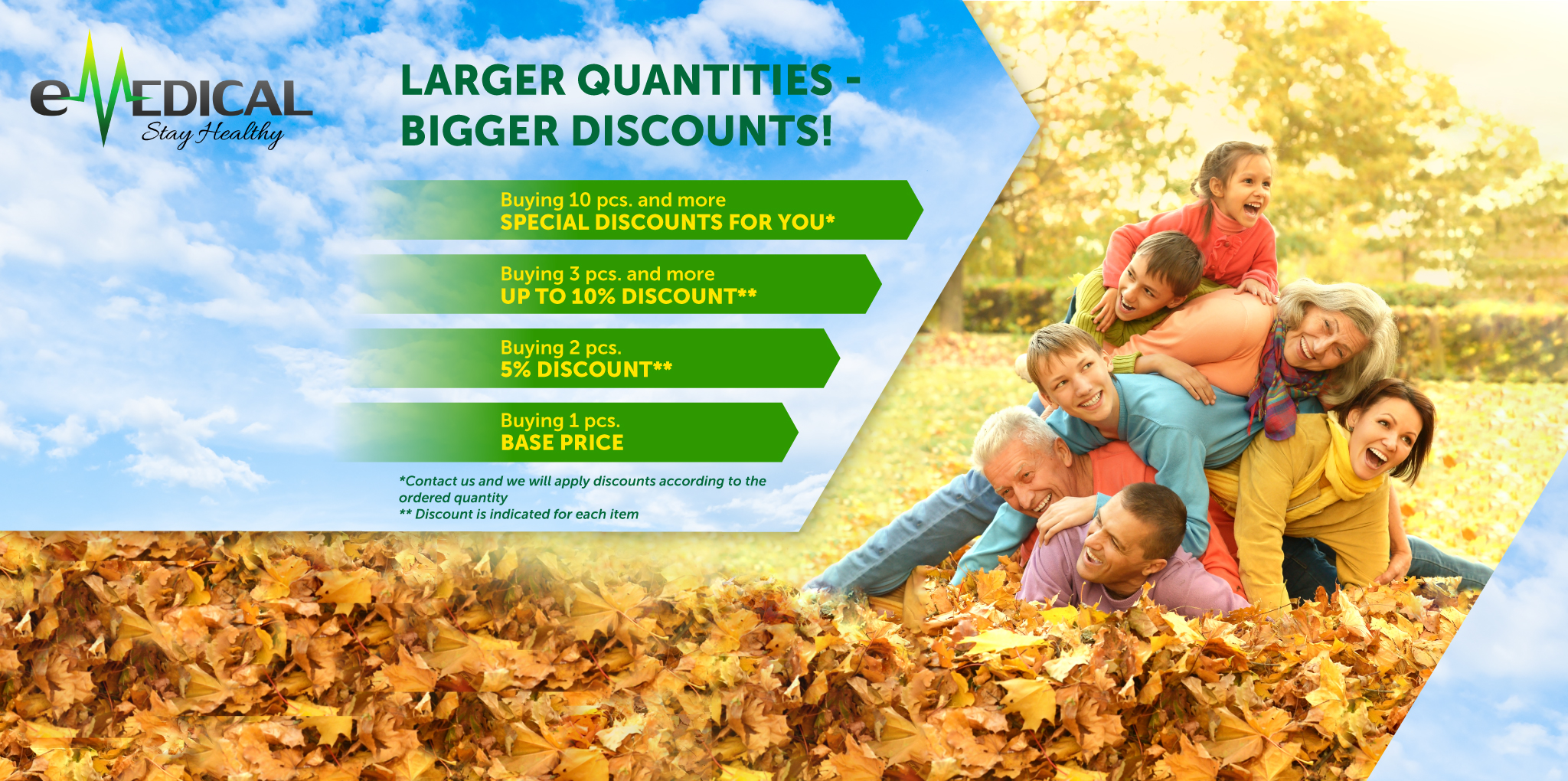 Buy more save more bigger quantities bigger discounts